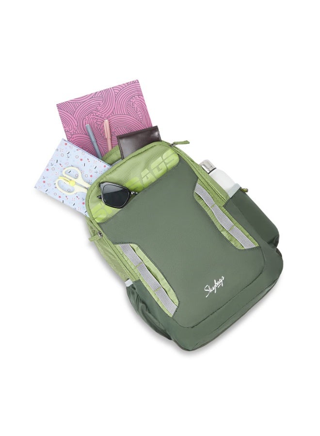 سكاي باجز Skybags 18 Ltrs (47 Cms) Standard 3 Compartment Backpack (Bpvox22Egrn_Green) - Image 3